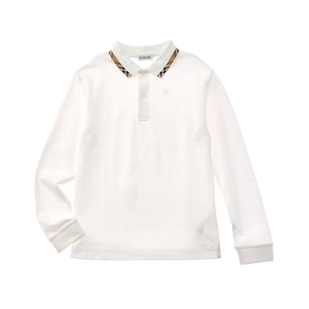 Burberry Girls  Polo Shirt, White